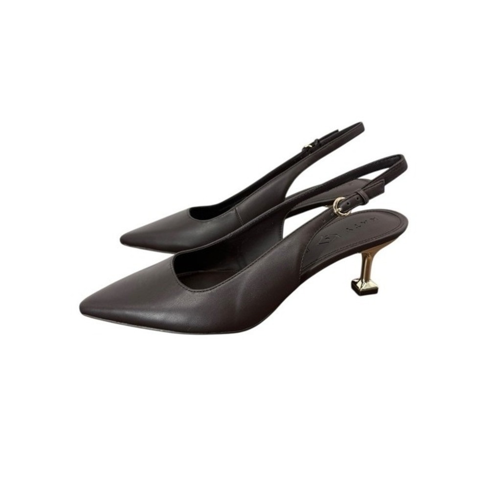 Katy Perry The Oceanview Slingback Heels Softy Nappa Coffee Brown 9 NIB - Picture 2 of 12